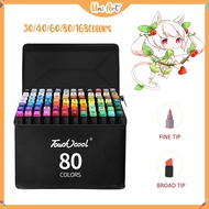 80/168Colors Sketch Art Marker Pen Double Tips Alcoholic Pens Manga Markers For Student Artist