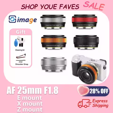 SG image 25mm F1.8 AF APS-C automatic Large Aperture Portrait Lenses with STM silent motor for Sony 