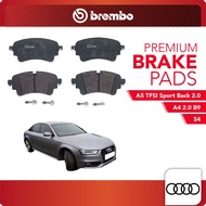 BREMBO Rear Pads (1 set) - Compatible with AUDI A4 2.0'16 B9, AUDI S4, AUDI A5, TFSI Sport Back 2.0 