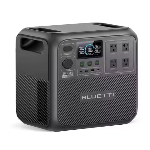 Elite 200 V2 Portable Power Station, 2073.6Wh LFP Battery Backup w/ 4 2600W AC Outlets (3900W Power 