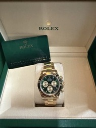 Rolex Daytona 18K金綠面計時錶