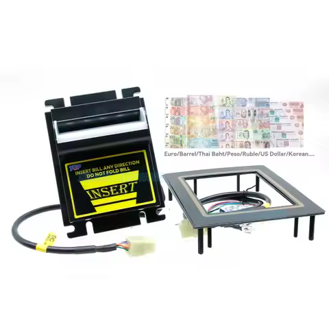 TOP TB74 TB77 Bill Acceptor Without Storage Boxes DC12V Pulse Signal Tablero Arcade Game Vending Mac