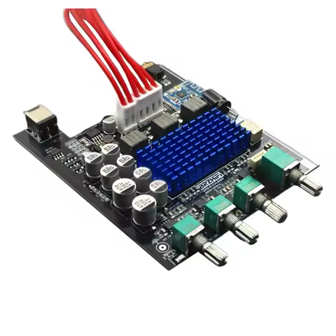 TPA3116 Bluetooth 5.3 DSP 2.1 power amplifier board 100W+50W+50W Subwoofer Audio Amplifier DC12V-24V