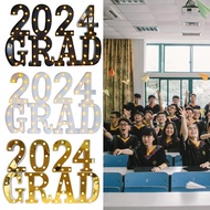 2024GRAD Graduation Season Party Decorations Led Letter Decorations Graduation Lights Cap T4Z2