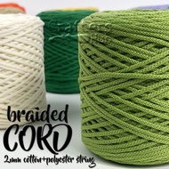 2mm thk polyester cotton blended Cord macrame bag yarn (200g)