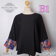 Plus Size Blouse Batik Muslimah Plus Size 4XL & 7XL with Pario Skirt By Pili Pala Plus Size