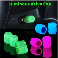 1pc luminous Glow Tube Cap Kepala Tube Modern Design Car / Bike Tyre Air Cap Multi Color Penutup Tayar Tube Angin Moden