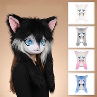 Handmade Fursuit Head Kigurumi Kig Cute Furry Mask Cosplay Paws Tail Comiket Furry Headbase Cat Doll