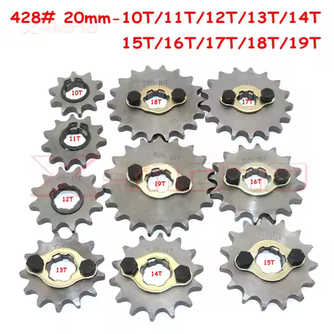 428 10-19 Tooth 20mm ID Front Engine Sprocket for Stomp YCF Upower Dirt Pit Bike ATV Quad Go Kart Mo