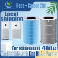 【High Quality】 Replacement Compatible with Xiaomi 4lite Filter Air Purifier Accessories Authentic Original HEPA&amp;Active Carbon High-Efficiency Antibacteria Virus