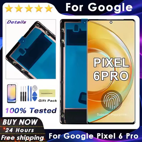 New OLED Pixel 6 Pro Screen Fingerprint support For Google Pixel 6 Pro GLUOG, G8VOU Display Touch Di