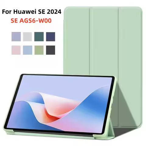 For Huawei MatePad SE 11 2024 11inch TPU Magnetic Smart Tri-Folding Stand Tablet Cases Funda For Mat