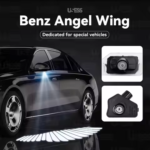2Pcs Welcome Door Rearview Mirror Light Angel Wing For Mercedes-Benz W247 W205 W213 W222 GLB EQC GLC