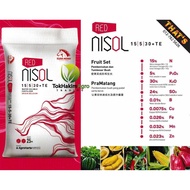 NISOL RED 15:5:30+TE Bunga & Buah (Repack 1kg)