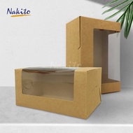 【10/20pcs】L-shape Window cake box/roll cake box/ kotak kek