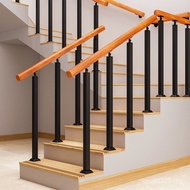 Loft Railing Protection Cross-Border Armrest Modern Indoor Stairs Solid Wood Bar Guardrail Iron Retr