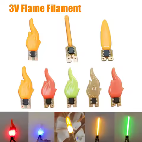 3V Led Flash Flame Flowing Filament Candles Edison Bulb LED Filament Diode Birthday Party Decoration