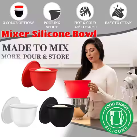 Silicone Mixer Bowl Liner with Lid Included Mixer Accessory Liner Stand Mixer Accessories Liner for 