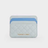包郵🎁原盒Charles & Keith Cleo 併色菱格卡套 Cardholder 海鹽藍 小ck 情人節 聖誕 禮物