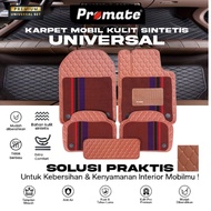 FL CAR ACCESSORIES Premium Coil Mate Car Mat Waterproof Leather Material 5 Pcs