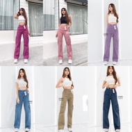 Promo Readystock Chuu Jeans 5Kg Cargo / Celana Cargo Jeans Wanita Bkk