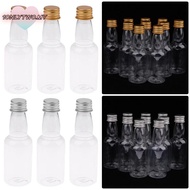 1ONLYTWO 5Pcs Mini Liquor Bottles Set, Silver/ Gold Caps Wine Bottle Plastic  Bottle, Durable Small 