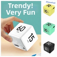 BLUEVELVET Cube Timer, LED Display 15/20/30/60 min Kitchen Timer, Durable Gravity Sensitive Adjustab