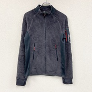 Berghaus 全拉鍊抓絨外套，海軍藍，M 碼，古著。