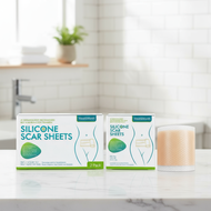 4x150cm Silicone Scar Pads for Post-Surgery and C-Section, Self-Adhesive, Transparent