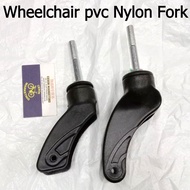 Wheelchair pvc Nylon Fork 6 8 Inch Speed Udang Kerusi Roda Aloi Spare Part front wheel fork bearing 