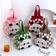 2025 New Style Chengdu All-Match Bag Panda Grandpa Cartoon Knitted Bag Ladies Handbag Large Capacity