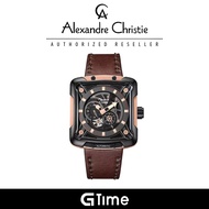 [Official Warranty] Alexandre Christie 3039MALBRBA Men's Brown Dial Leather Strap Watch