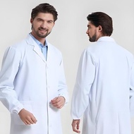 Lab Gown White Lab Coat Long Sleeve White Coat white Laboratory Gown White Doctor Coat Nurse Uniform