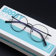 Gọng kính cận tròn to nam nữ Braby Glasses kính thời trang Titanium nhiều màu sang trọng thanh mảnh