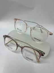 MOODISH 粉透明／灰透明圓框眼鏡架｜Round Glasses