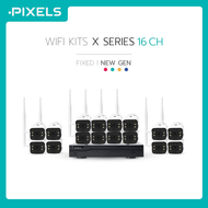 [ฟรี ฮาร์ดดิสก์ HDD 4 TB] Wi-Fi KITS X SERIES NEW GEN FIXED 16 CH พร้อม NVR รองรับ 16 CH กล้องวงจรปิ