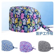 Printed Surgical Cap Women Pure Cotton Room Hat Men Thin Oral Doctor Nurse Anti-Fume Male S3HZ
