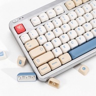 KBDiy GMK 豆奶主題鍵帽 復古 KOA 高度 ISO PBT 鍵帽 適用於機械式鍵盤 韓語 俄語 日語 140鍵鍵帽