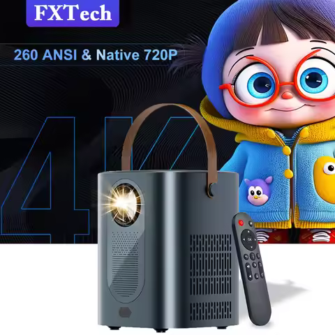 KaiAqua 50000Lumens Portable Projector 4K Android 11.0 Daylight Projector 4K Video Home Theater Elec