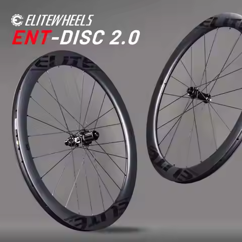 ELITEWHEELS Carbon Wheels ENT 2.0 Disc Brake 700c Carbon Rim Center Lock Road Bike Wheelset UCI Qual