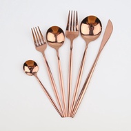 Luxury Metal reusable gold plated cutlery flatware 18/10 stainless steel gold cutlery set