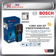 BOSCH IMT Detector 120MM Max Depth GMS120-27| Multi Mood Detection For Metal, Wood & Live Cable | Pe
