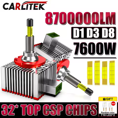 D3S D1S LED Headlight 7600W Canbus HID D1S D8S D8R D1R D3R Turbo 3D 360 CSP Chip 1:1 Bulb Xenon 6000