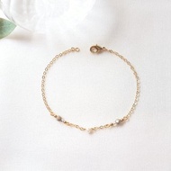 藝術家 ‧ 珍珠 捷克珠 水晶 細手鍊 (綠)