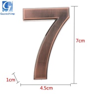 Gazechimp Plastic Copper Self- Door Number Sign Plaque Sticky Numeric Digit Sticker