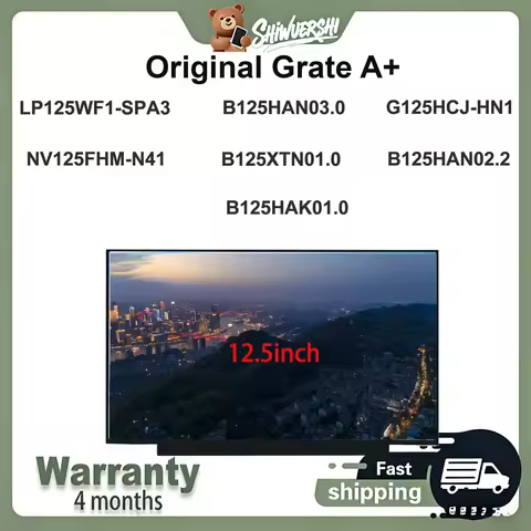 Original New A+12.5" LCD Screen Laptop LP125WF1 SPA3 B125HAN03.0 G125HCJ HN1 NV125FHM N41 B125XTN01.