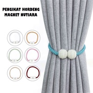 [DEAOFFICIAL] Pearl CURTAIN ROPE MAGNET - CRYSTAL MAGNET CURTAIN TIE - MAGENTIC CURTAIN BALL HORD TI