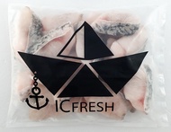 ICFresh ปลากะพงขาวสไลด์ติดหนัง แพค 500 กรัม