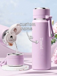 1pc Personalized Water Bottle Custom With Your Name 20oz Large Capacity Simple Style Water Cup Porta