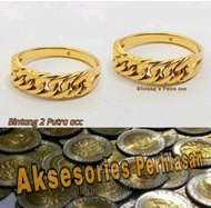 Cincin Rantai koin Logam Terbuat Dari Bahan Koin Logam 1000 Rupiah Lapis Emas Tahan Luntur